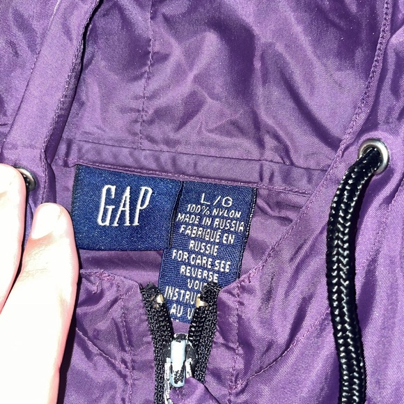 Nice deep purple hipster GAP windbreaker Jacket apparel - Picture 3 of 8